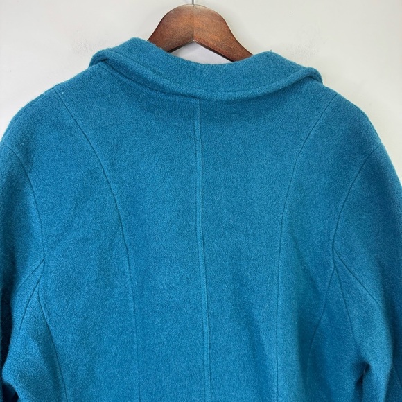 Jessica Plus Vintage Blue Wool Button Down Blazer Jacket Size 1X - Picture 8 of 12